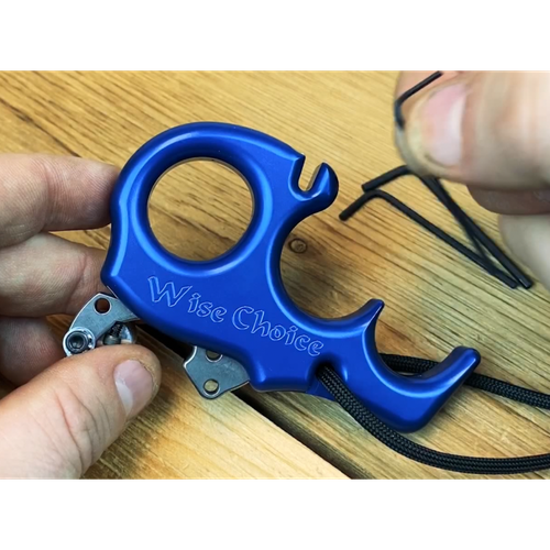 Blue Carter Wise Choice 3 finger handheld archery release