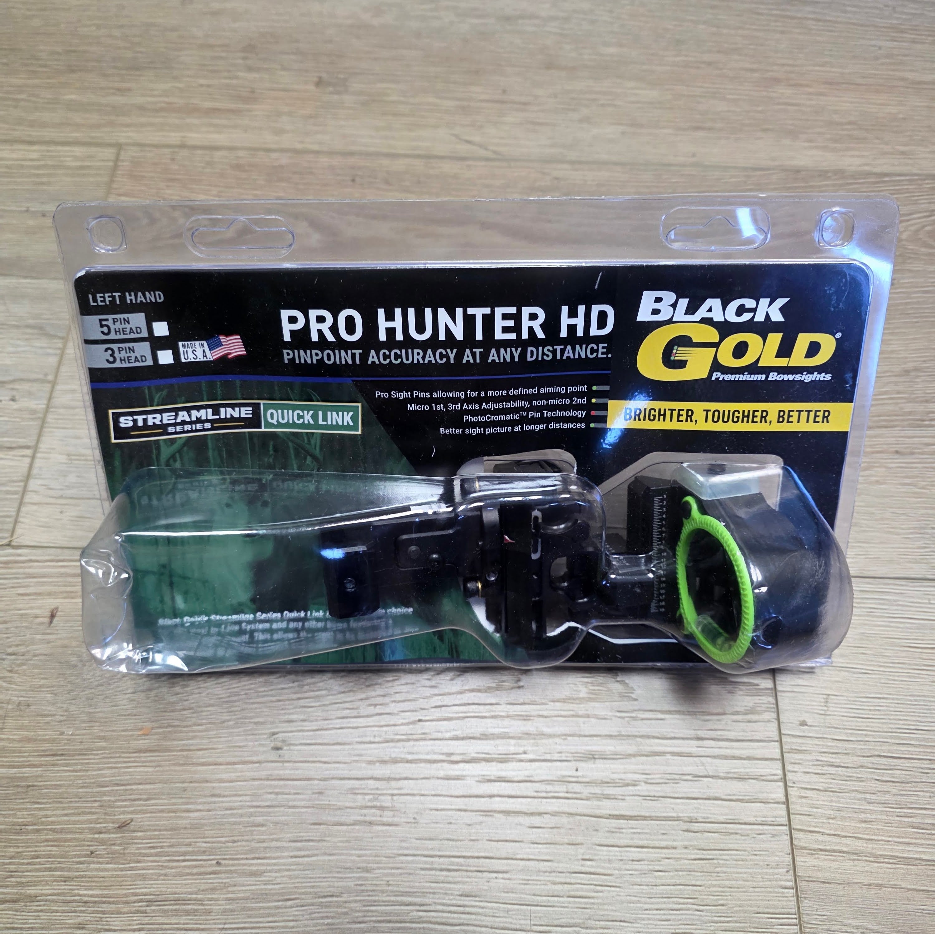 Black Gold Pro Hunter Streamline 5 pin Left Hand -return